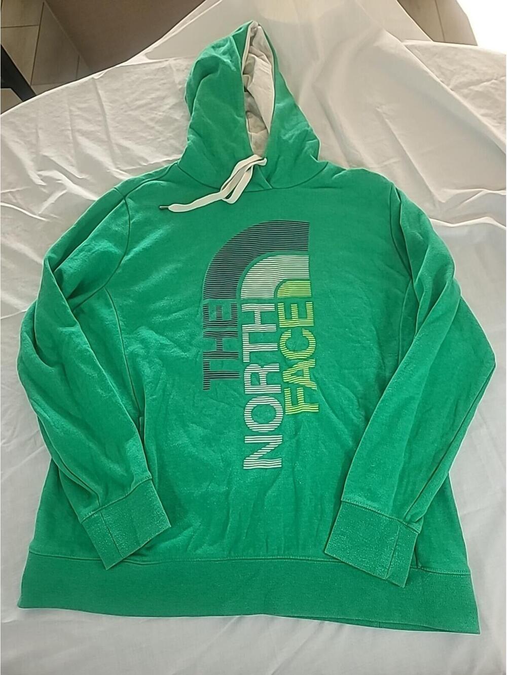The North Face Hoodie Womens XXLarge Green Long Sleeves Hooded Sweatshirt